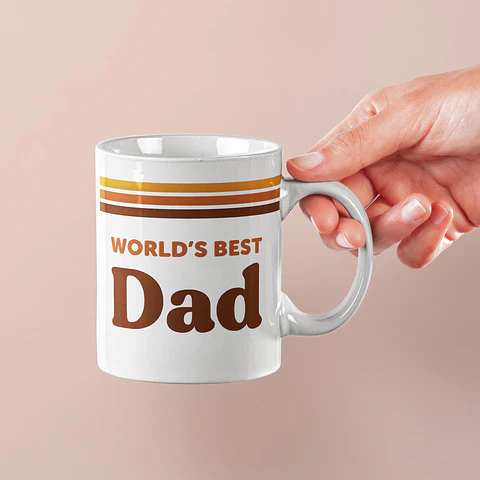 Word´s Best Dad | Tazón Retro para Papá
