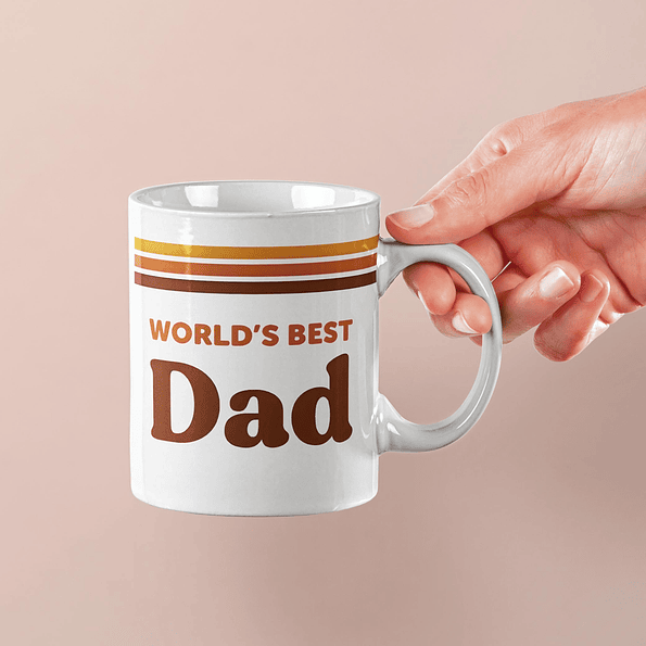 Word´s Best Dad | Tazón Retro para Papá 2