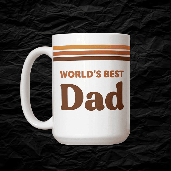 Word´s Best Dad | Tazón Retro para Papá 3