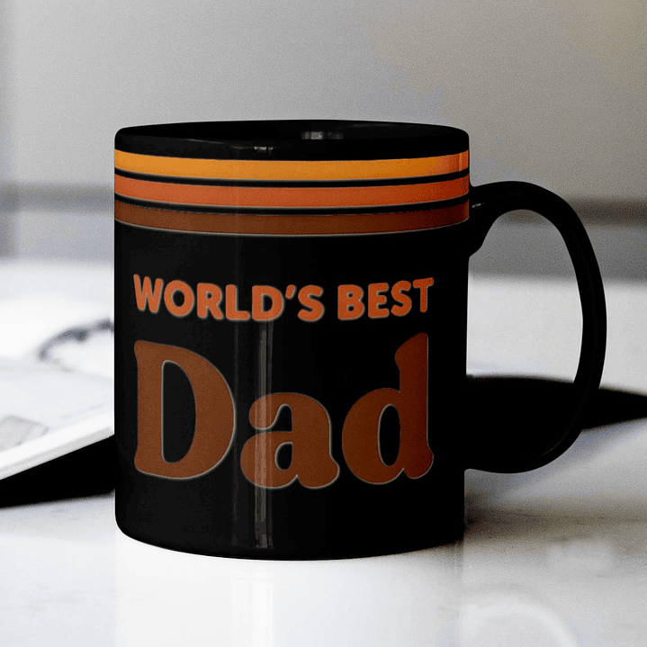 Word´s Best Dad | Tazón Retro para Papá 4