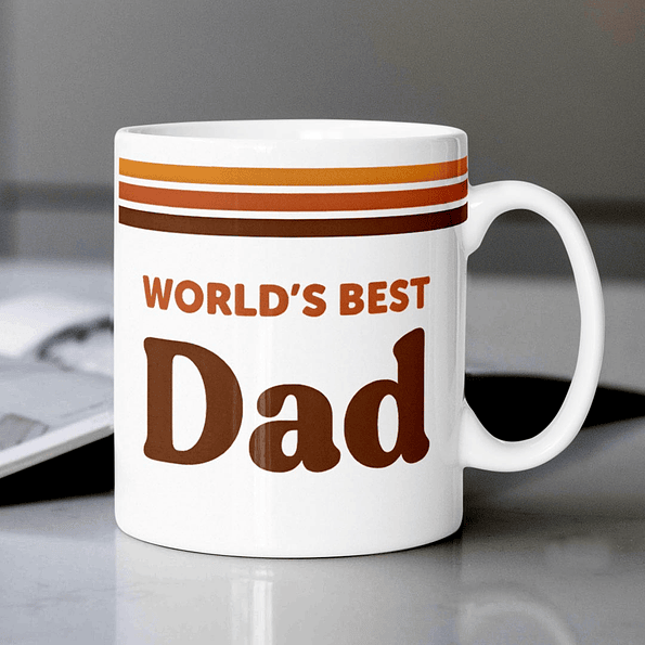 Word´s Best Dad | Tazón Retro para Papá 1