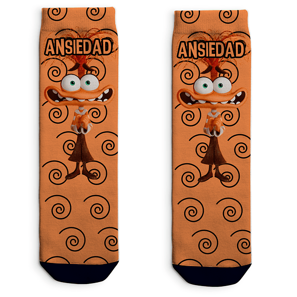 Calcetines de 'Intensamente' - Diseños de Furia, Alegría, Disgusto, Ansiedad y Tristeza 🧦✨ 5