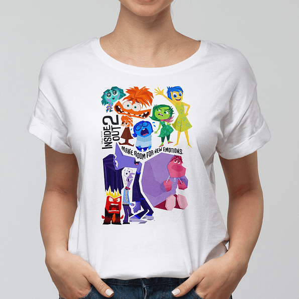 Polera Oficial de Intensamente 2 con Todos los Personajes Principales y Nuevos | Edición Limitada 2