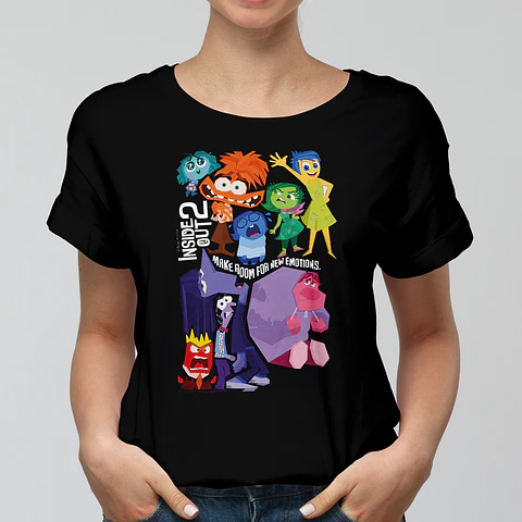 Polera Oficial de Intensamente 2 con Todos los Personajes Principales y Nuevos | Edición Limitada