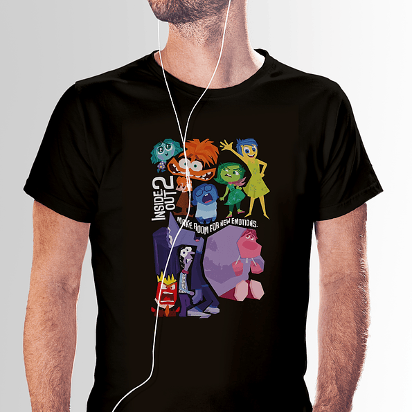 Polera Oficial de Intensamente 2 con Todos los Personajes Principales y Nuevos | Edición Limitada 3