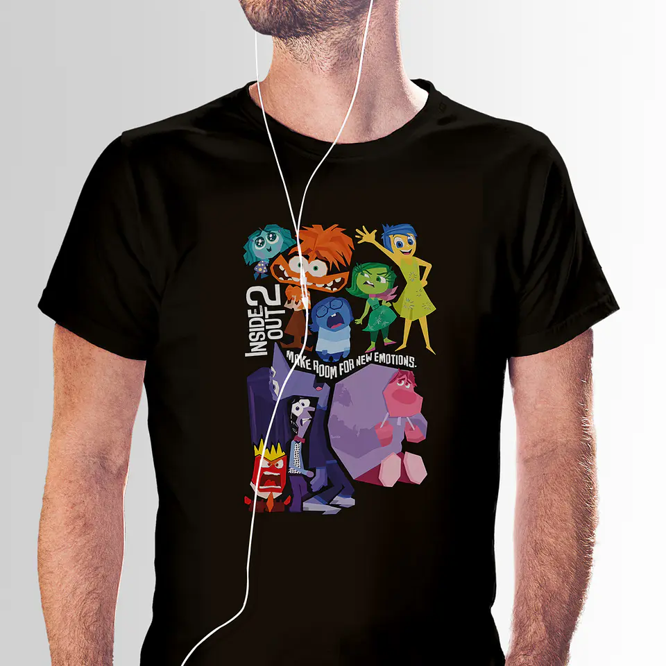 Polera Oficial de Intensamente 2 con Todos los Personajes Principales y Nuevos | Edición Limitada 3