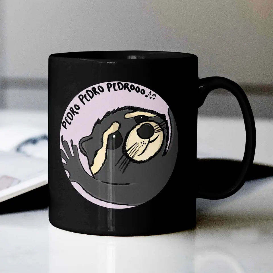 Taza Meme Viral del Mapache con Canción 