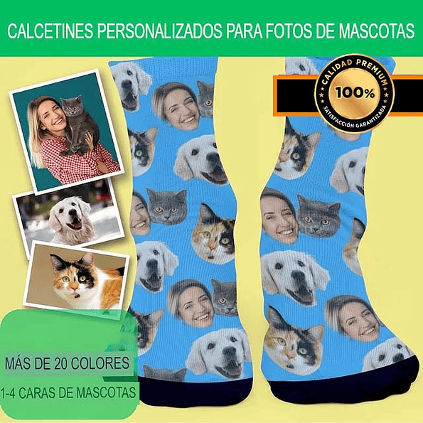 Calcetines Personalizados con la Foto de tu Mascota – ¡Regalo Perfecto! 1