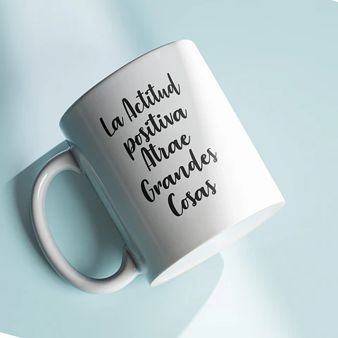 Tazón Motivacional "La Actitud Positiva Atrae Grandes Cosas"