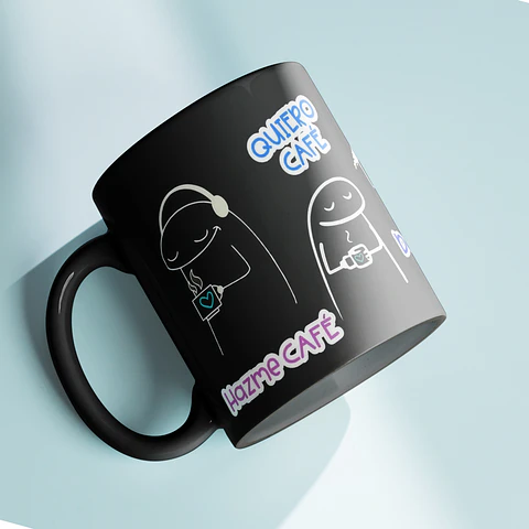 Tazón Flork "Hazme Café, Quiero Café" - Taza Divertida para Amantes del Café