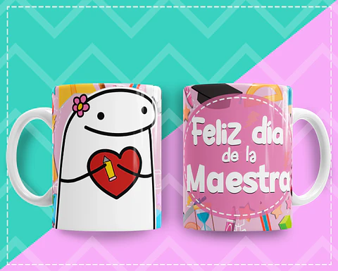 Tazón Feliz Dia de la Maestra Flork | Regalo perfecto para reconocer maestras día especial 