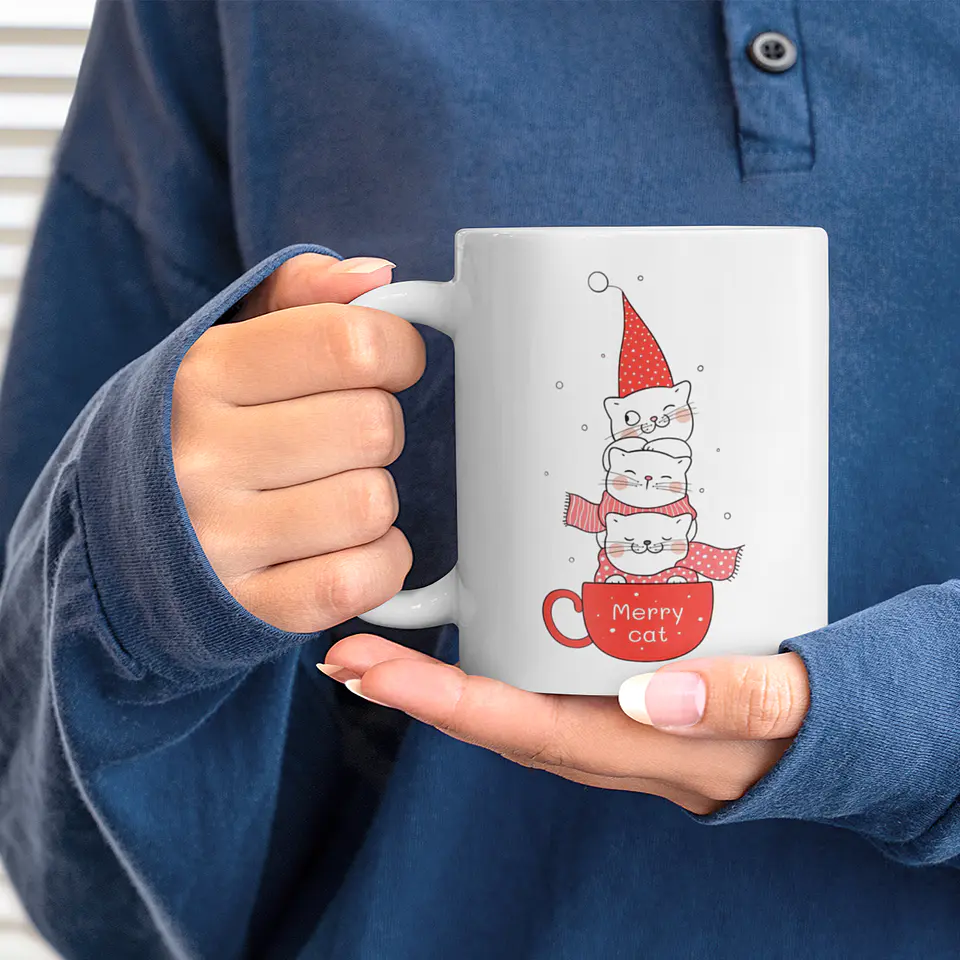 Tazon Navidad Gatos Navideños | Merry Cat 3
