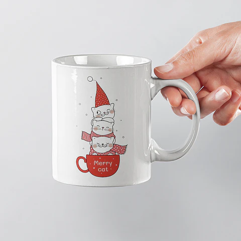 Tazon Navidad Gatos Navideños | Merry Cat