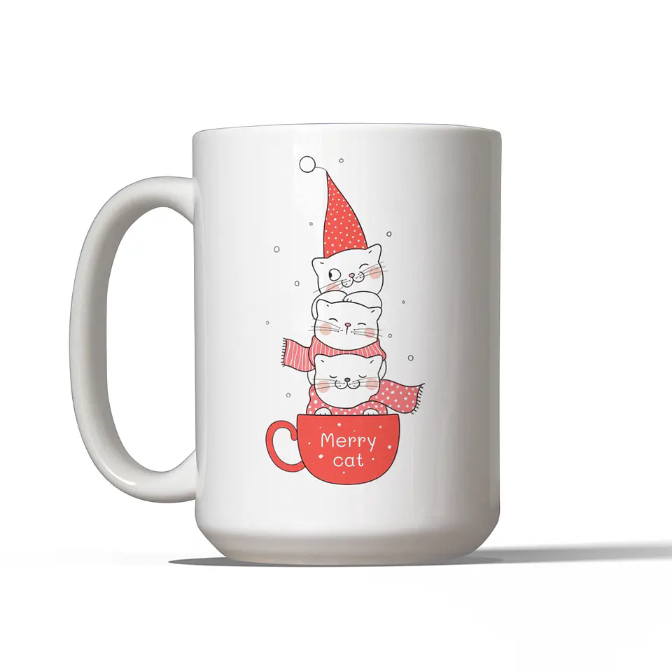 Tazon Navidad Gatos Navideños | Merry Cat 4