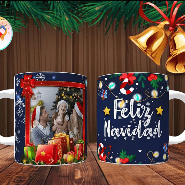 Tazón Personalizado con Foto - Feliz Navidad 1