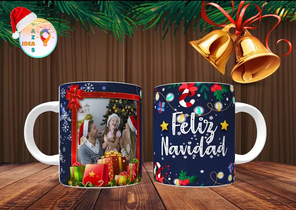 Tazón Personalizado con Foto - Feliz Navidad 1