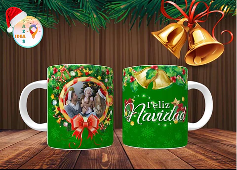 Tazones Navideños Personalizados con Foto - Regala Recuerdos Únicos