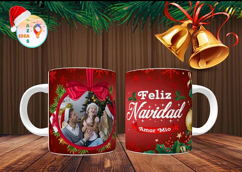 Tazones Navideños Personalizados con Foto - Regala Recuerdos Únicos