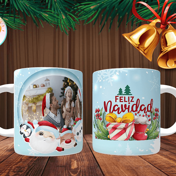 Tazones Navideños Personalizados con Foto - Regala Recuerdos Únicos 4