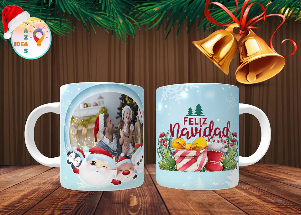 Tazones Navideños Personalizados con Foto - Regala Recuerdos Únicos 4