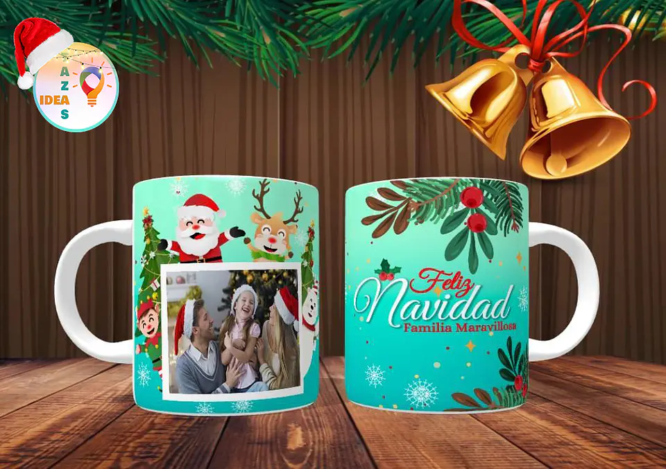 Tazones Navideños Personalizados con Foto - Regala Recuerdos Únicos 7