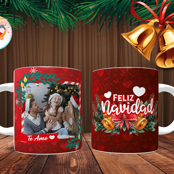 Tazones Navideños Personalizados con Foto - Regala Recuerdos Únicos 9