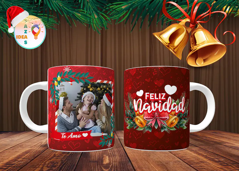Tazones Navideños Personalizados con Foto - Regala Recuerdos Únicos 9