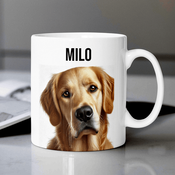 Tazón Personalizado con Foto y Nombre de tu Mascota - Regalo para navidad 🎄 1