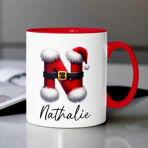 Taza Personalizada con Nombre Navideño - Regalo Perfecto para Navidad 🎄