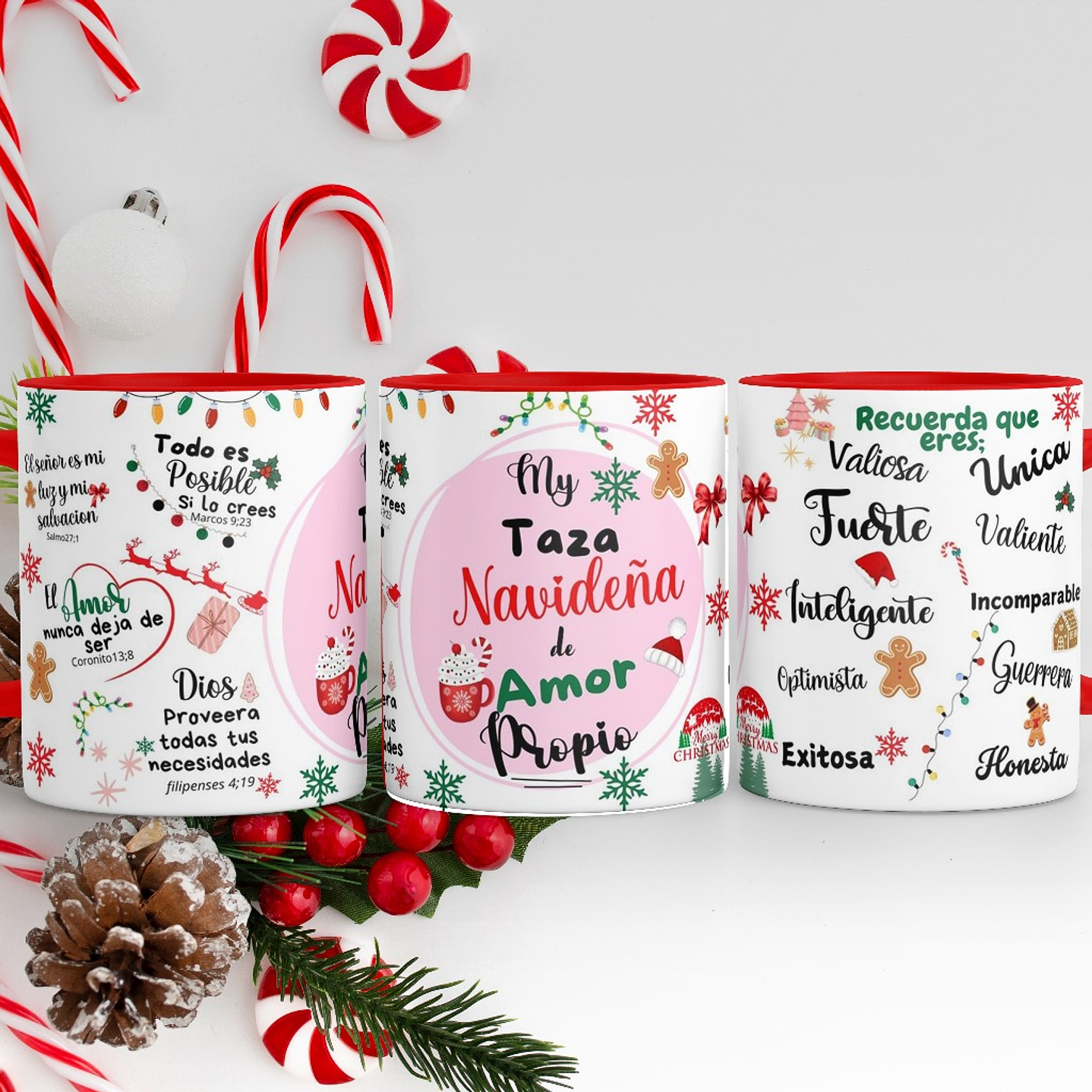 Mi Taza Navideña de amor propio | tazón Regalo Navideño 1