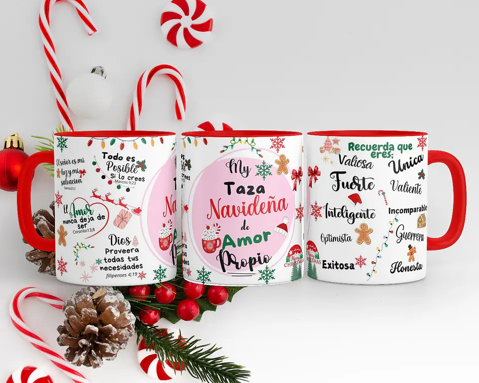 Mi Taza Navideña de amor propio | tazón Regalo Navideño 1