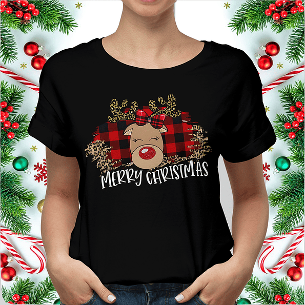 Polera Estampada 'Merry Christmas' – Perfecta para Navidad 1