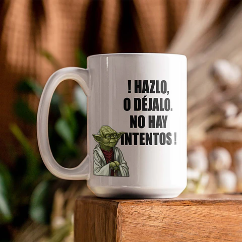 Tazón Inspirador de Yoda | "Hazlo, o déjalo. No hay intentos"