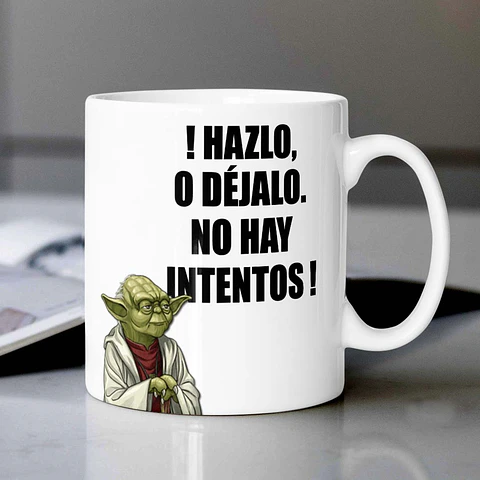 Tazón Inspirador de Yoda | "Hazlo, o déjalo. No hay intentos"