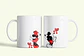 Set 2 Tazon Taza San Valentin Mickey Y Minnie Ideal Para Cafe O Te - Miniatura 1