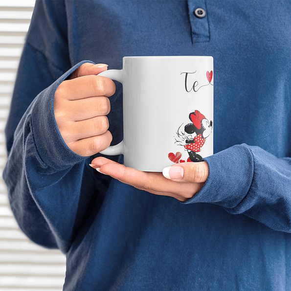 Set 2 Tazon Taza San Valentin Mickey Y Minnie Ideal Para Cafe O Te 3