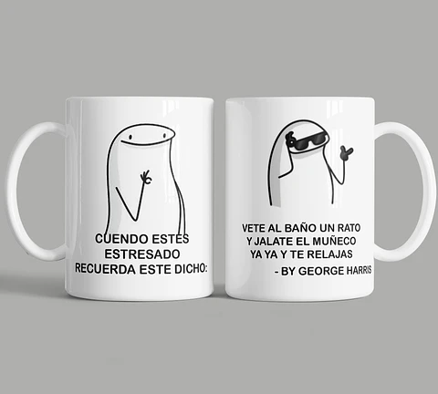 Tazón Meme George Harry Jálate el Muñeco y te Relajas ☕