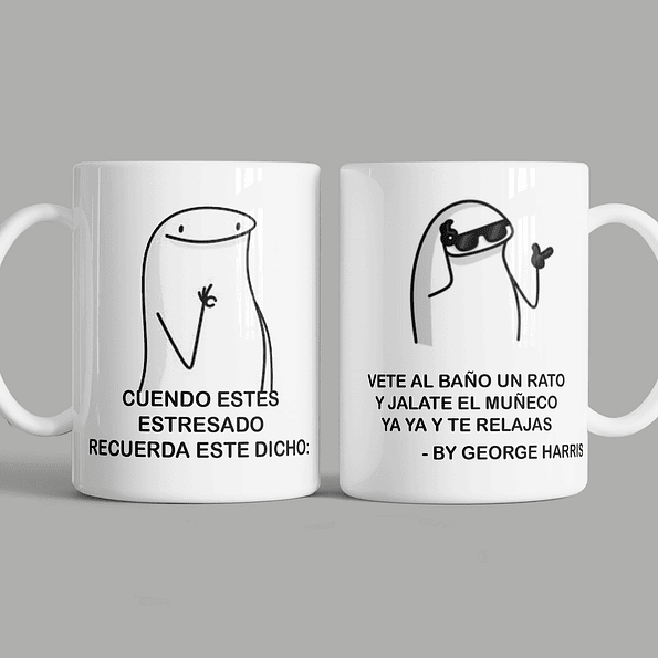 Tazón Meme George Harry Jálate el Muñeco y te Relajas ☕ 1
