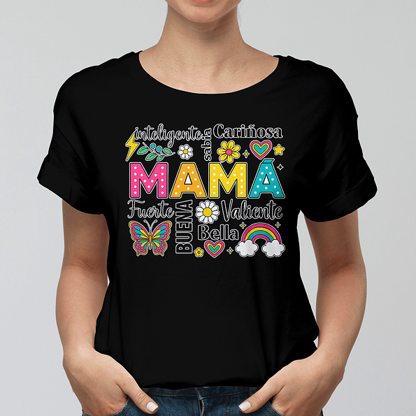 Polera Día de la Madre 2025 – Regalo Original con Diseño Colorido para Mamá 2