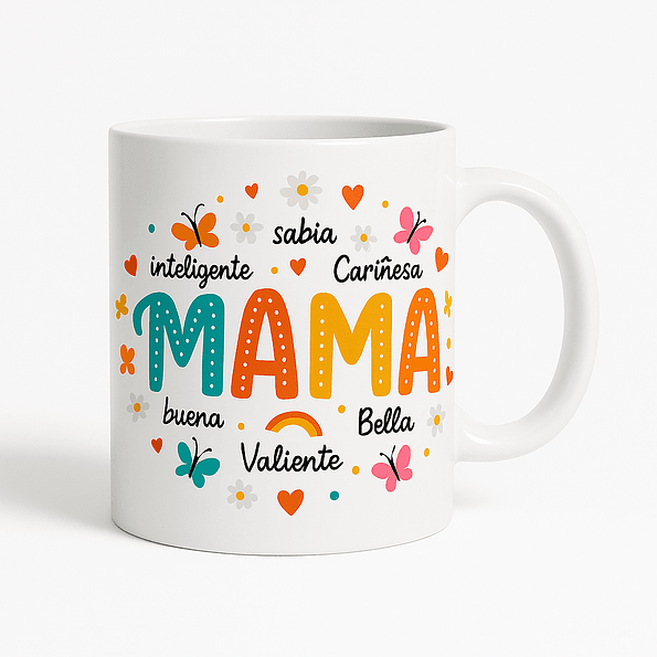Taza para Mamá con Diseño Colorido y Mensaje Amoroso - Regalo Perfecto para el Día de las Madres 2