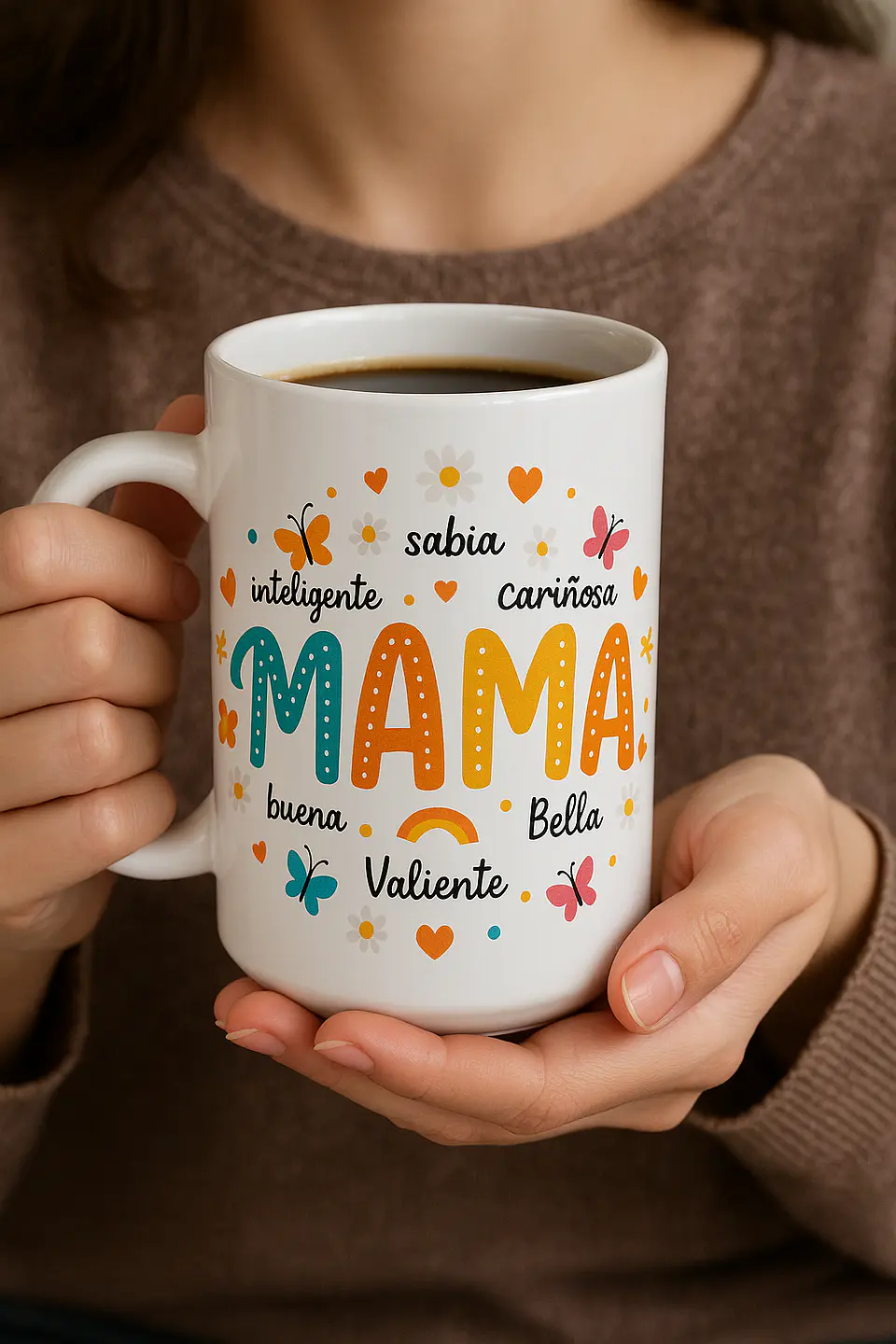 Taza para Mamá con Diseño Colorido y Mensaje Amoroso - Regalo Perfecto para el Día de las Madres 1