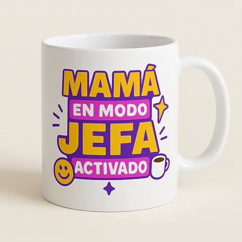 Tazón Mamá en modo jefa Activado | Regalo para mama