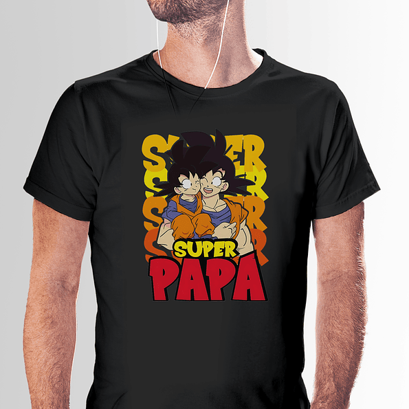 Camiseta Super Papá – Goku y Gohan | Regalo Perfecto para el Día del Padre 1