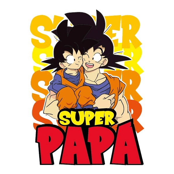 Camiseta Super Papá – Goku y Gohan | Regalo Perfecto para el Día del Padre 4