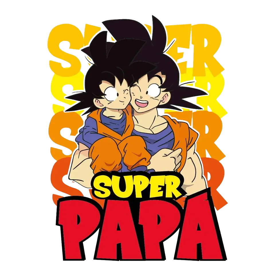 Camiseta Super Papá – Goku y Gohan | Regalo Perfecto para el Día del Padre 4