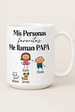 Taza Día del Padre 15 oz – “Mis Personas Favoritas Me Llaman Papá” – Regalo Personalizado con Hijos y Mascotas – Taza para Papá - Miniatura 2