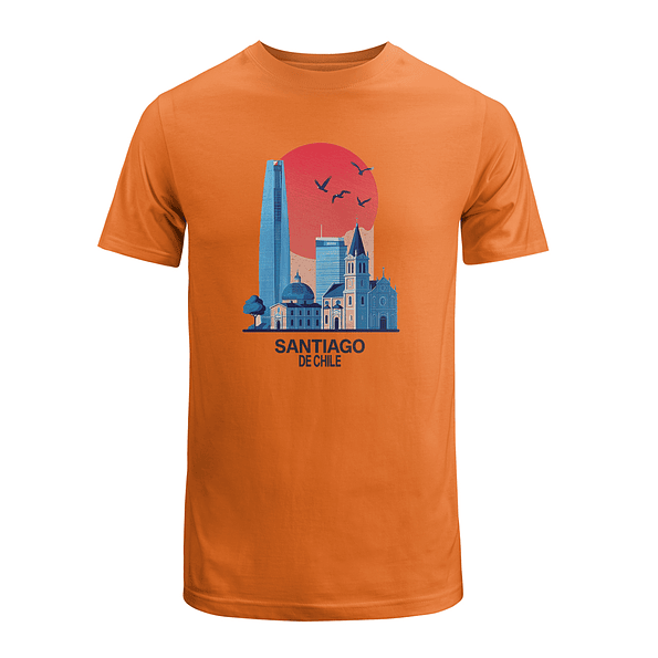 Polera Santiago de Chile – Diseño Urbano con Torres y Monumentos Icónicos 1