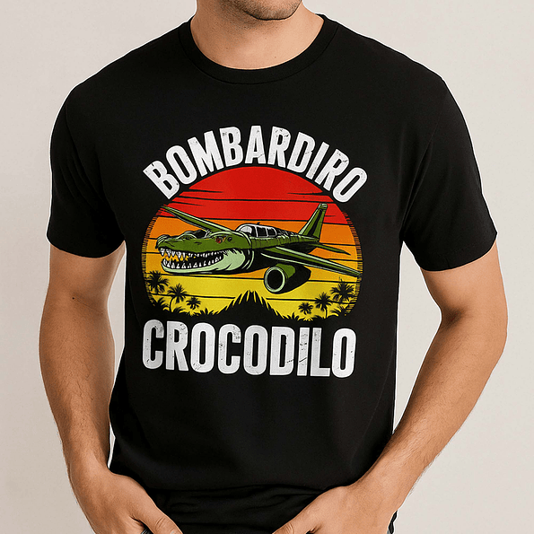 Polera Meme Italiano “Bombardiro Crocodilo” - Brainrot Edition 1