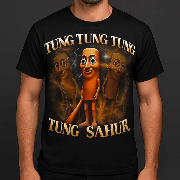 🇮🇹⚡🌭 Polera Meme “Tung Tung Tung - Sahur” - Brainrot Viral 1