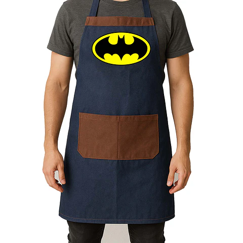 Delantal Batman Personalizado de Héroes – Estampa tu Superhéroe Favorito